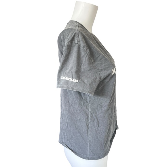 Talentless Kim Is My Lawyer Short Sleeve T-shirt Gray Cotton Womens - Picture 4 of 9